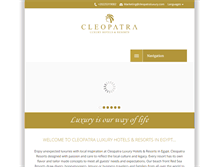 Tablet Screenshot of cleopatraluxury.com